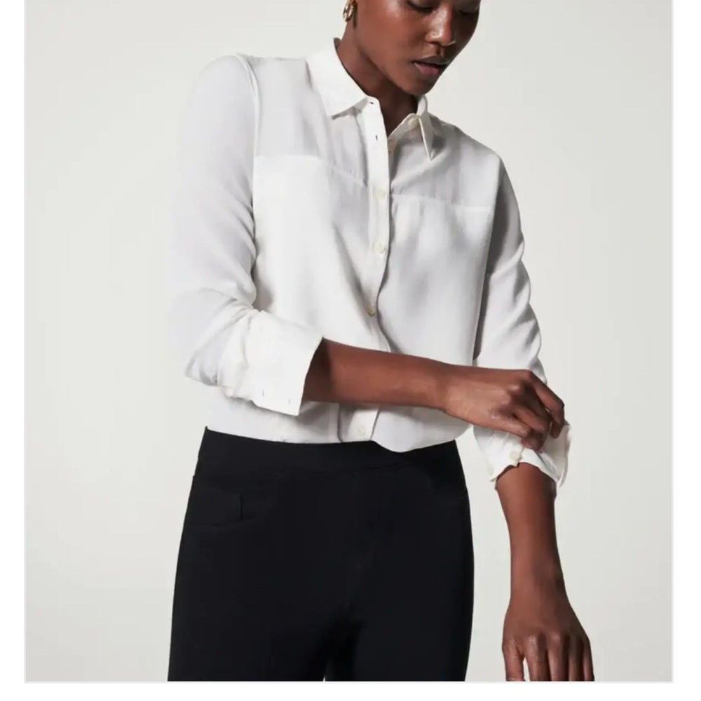 SPANX ivory Button Down Shirt for Women